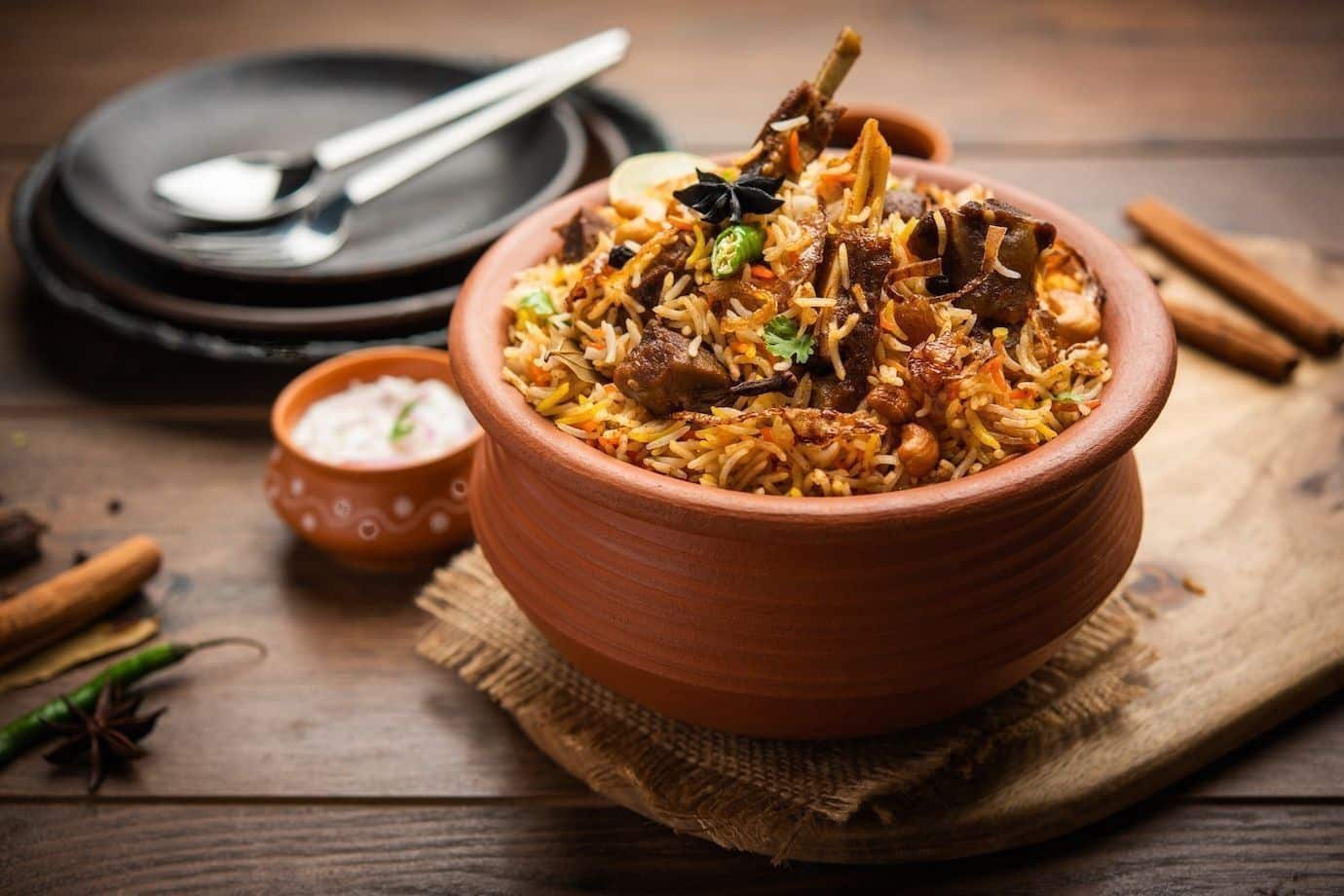 Pressure cooker lamb online biryani